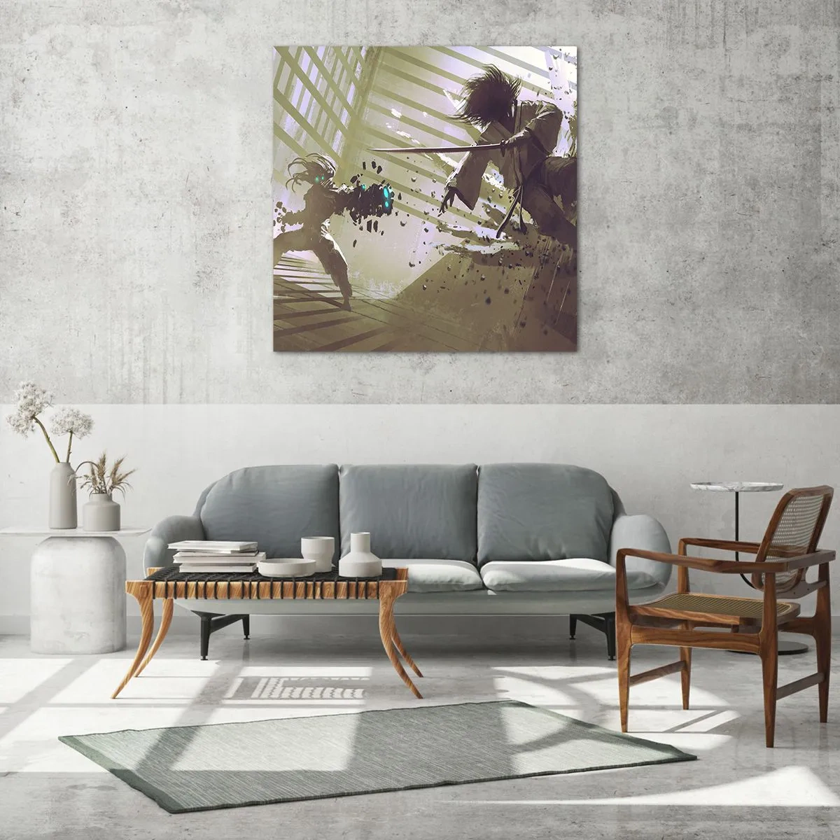 Impression sur verre - Image sur verre - Et tu peux être un samouraï - 70x70 cm