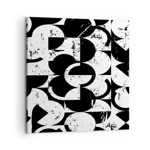 Impression sur toile - Image sur toile - Le blanc est blanc et le noir est noir - 50x50 cm