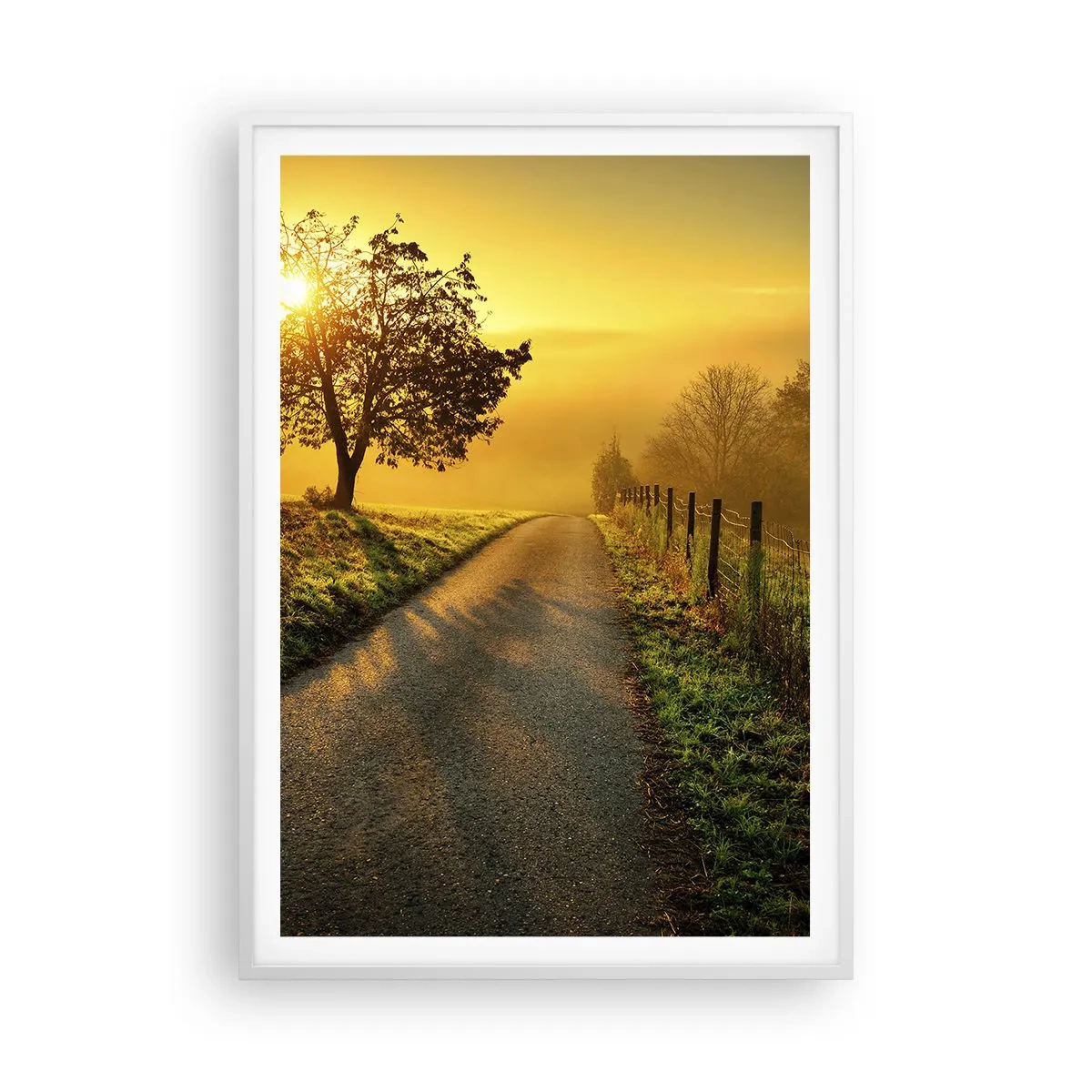 Affiche dans un cadre blanc - Poster - Après-midi de miel - 70x100 cm