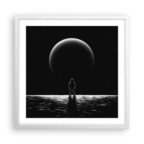 Affiche dans un cadre blanc - Poster - Face à face - 50x50 cm