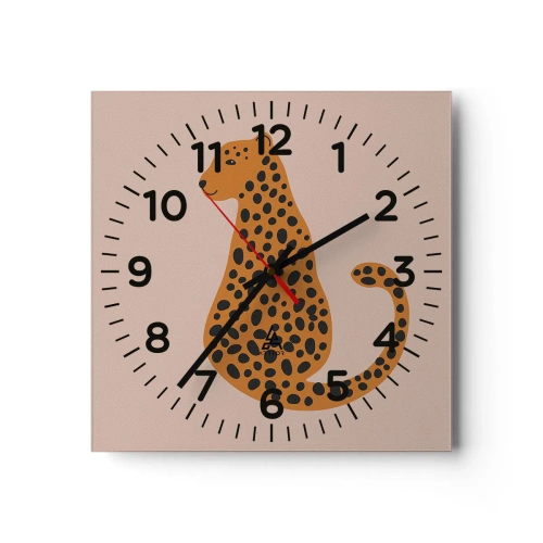 Horloge murale - Pendule murale - La panthère est un motif à la mode - 30x30 cm