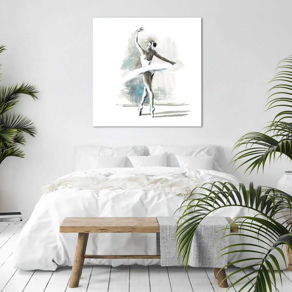 Impression sur toile - Image sur toile - Enchantement du cygne - 60x60 cm