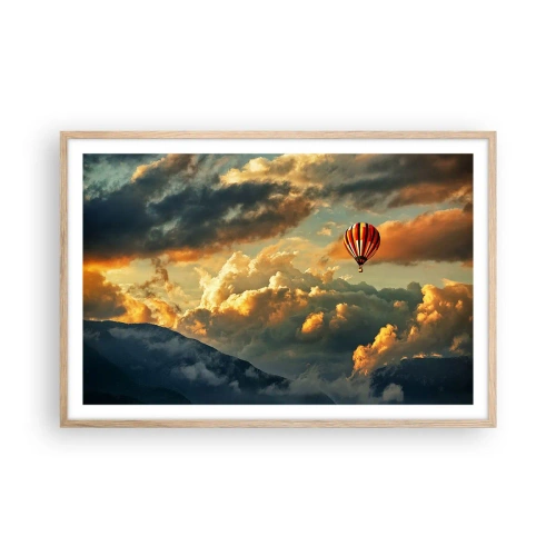 Affiche dans un chêne clair - Poster - Je vole parce que je veux - 91x61 cm