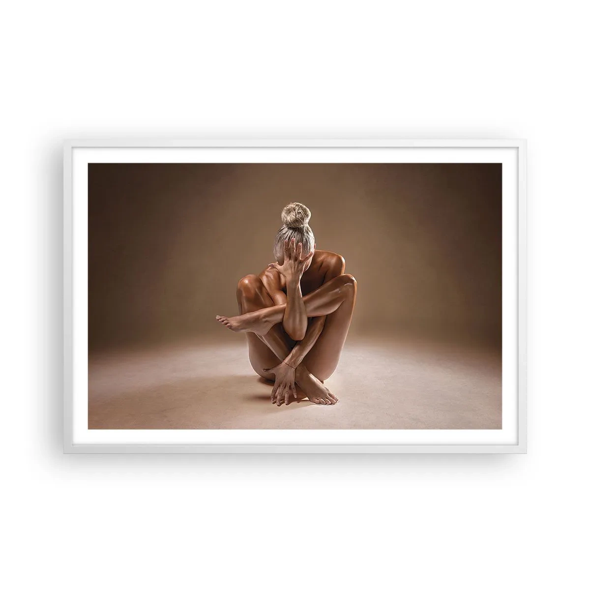 Affiche dans un cadre blanc - Poster - Unité du corps et de l'âme - 91x61 cm