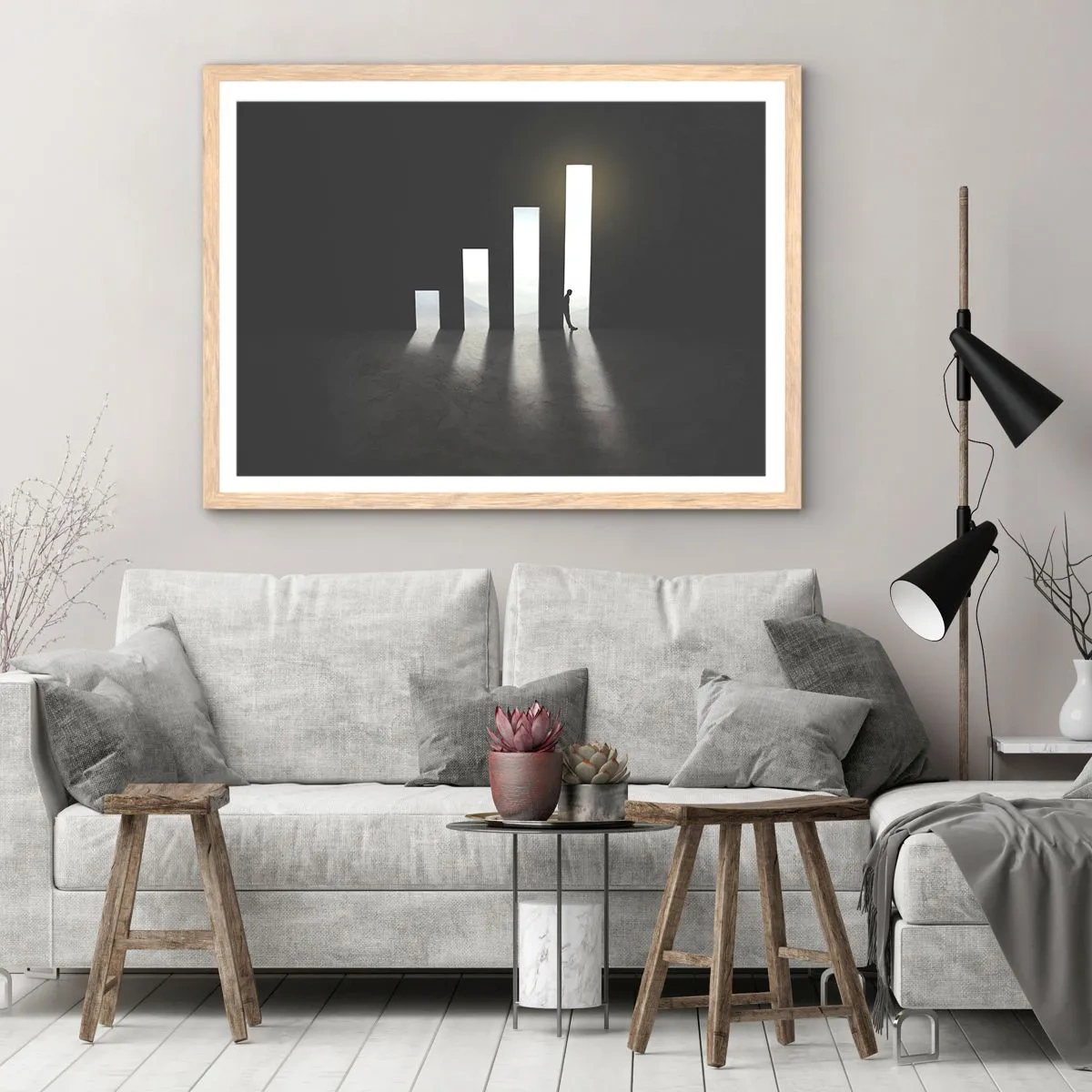 Affiche dans un chêne clair - Poster - Succès – impression - 70x50 cm