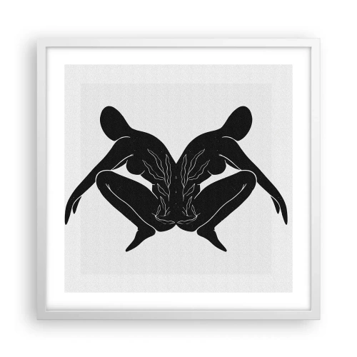 Affiche dans un cadre blanc - Poster - Une âme commune - 50x50 cm