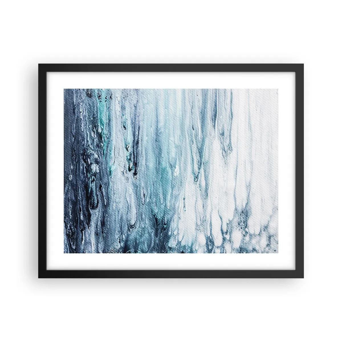 Affiche dans un cadre noir - Poster - Une glace bleue - 50x40 cm
