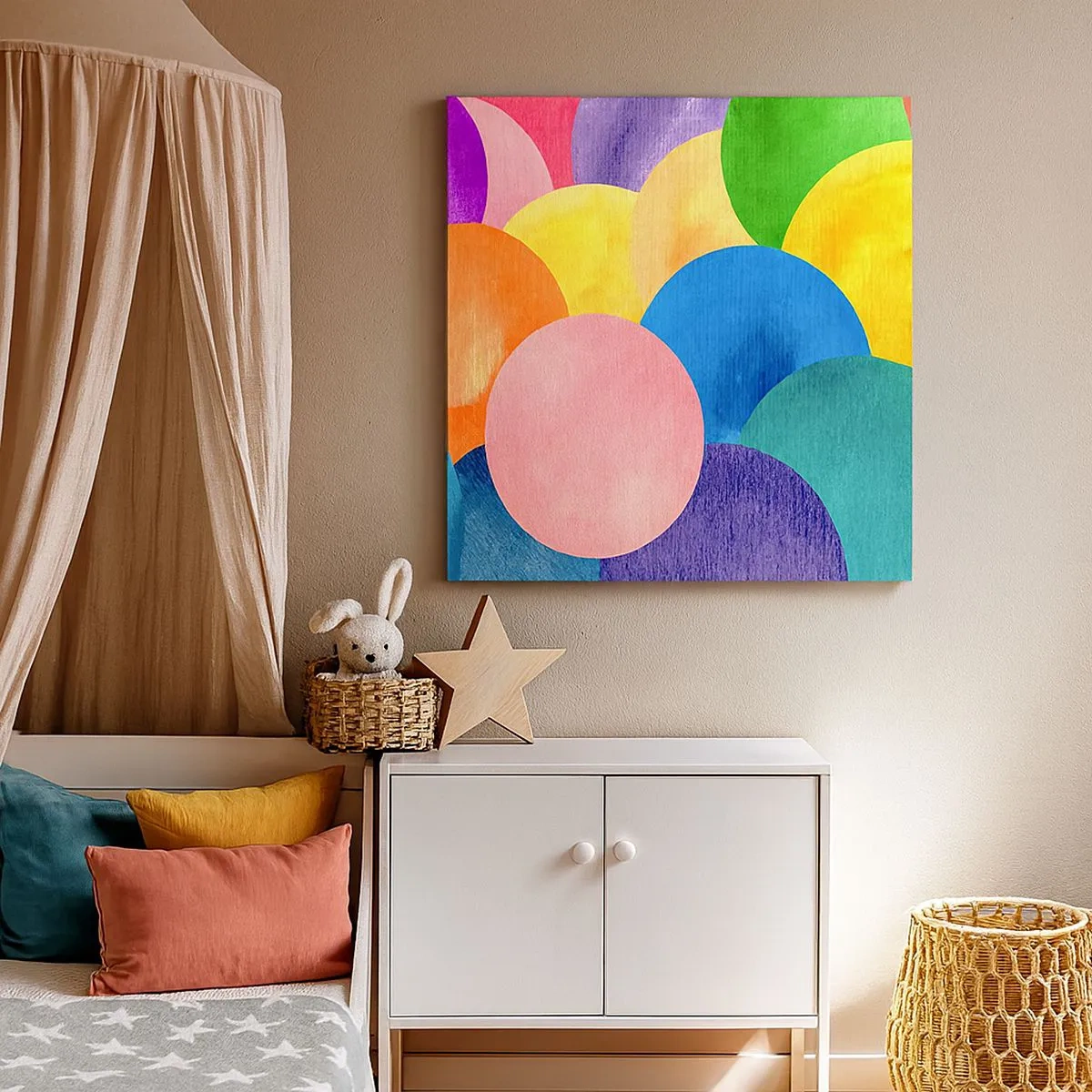 Impression sur toile - Image sur toile - La plénitude primitive de la vie - 30x30 cm