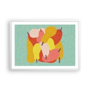 Affiche dans un cadre blanc - Poster - Essayez le soleil d'été - 70x50 cm