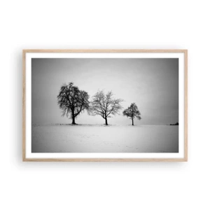 Affiche dans un chêne clair - Poster - A quoi rêvent-ils? - 91x61 cm