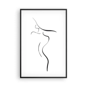 Affiche dans un cadre noir - Poster - Insaisissable comme une vague - 61x91 cm