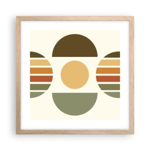 Affiche dans un chêne clair - Poster - Dans les coulaurs de la terre - 40x40 cm