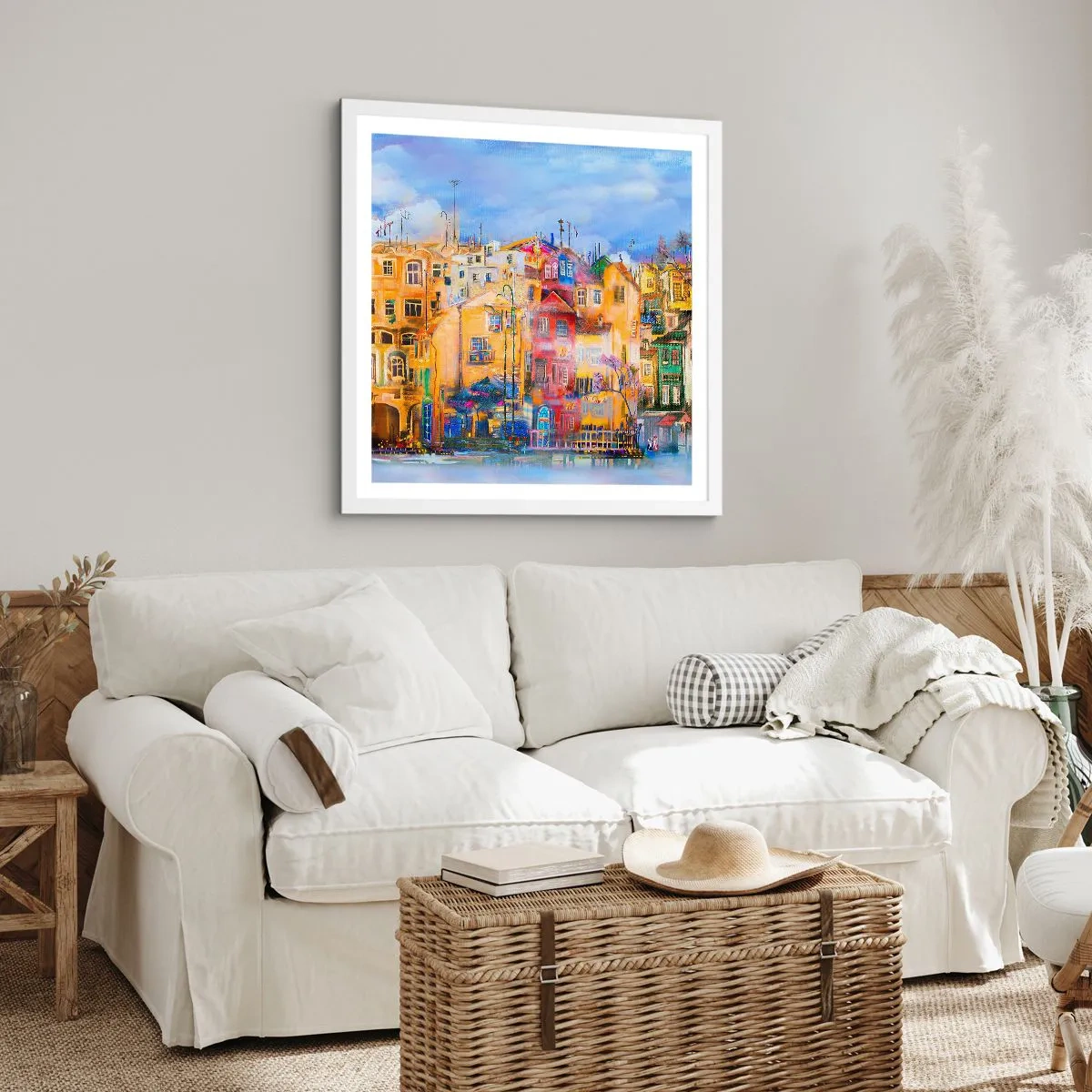 Affiche dans un cadre blanc - Poster - Nous sommes ensemble - 50x50 cm