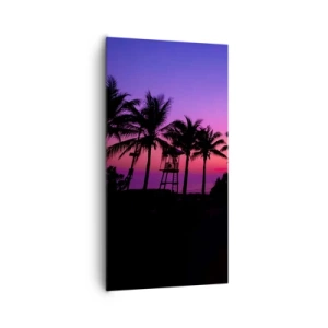 Impression sur toile - Image sur toile - Soirée sous les palmiers - 65x120 cm