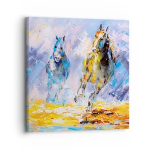 Impression sur toile - Image sur toile - À travers l'éblouissement du galop - 30x30 cm