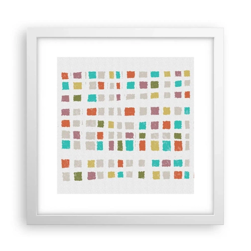 Affiche dans un cadre blanc - Poster - Jeu inconnu - 30x30 cm