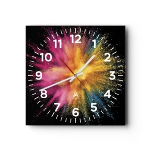 Horloge murale - Pendule murale - Origine des couleurs - 30x30 cm