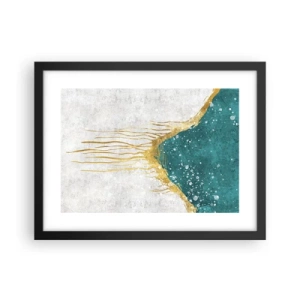 Affiche dans un cadre noir - Poster - Marée dorée - 40x30 cm