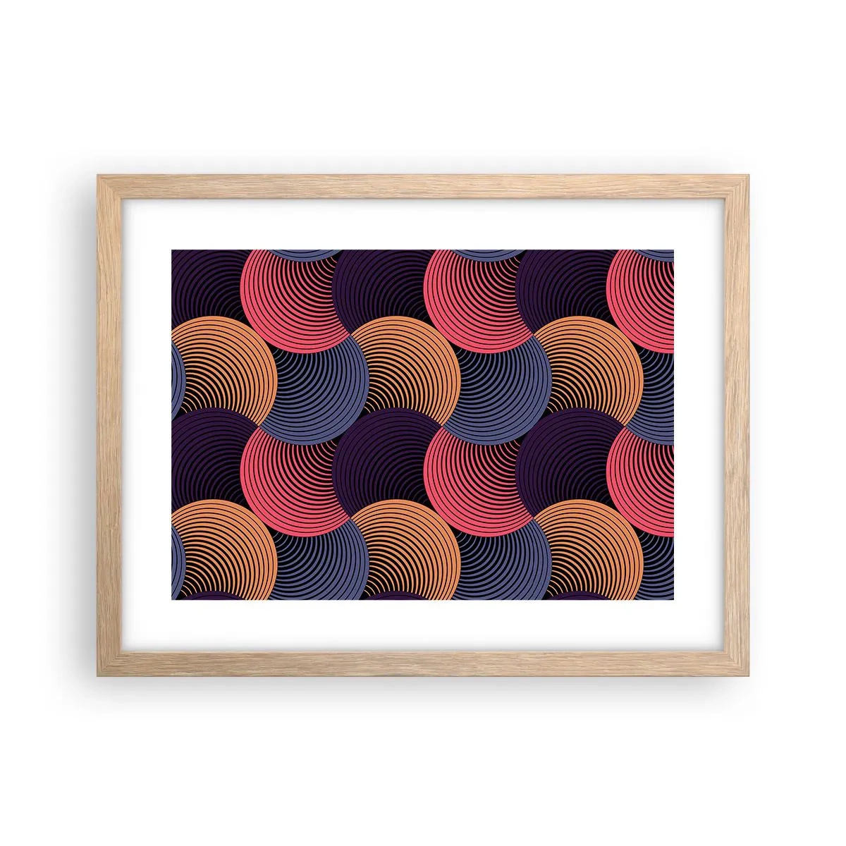 Affiche dans un chêne clair - Poster - Dans un rythme circulaire - 40x30 cm