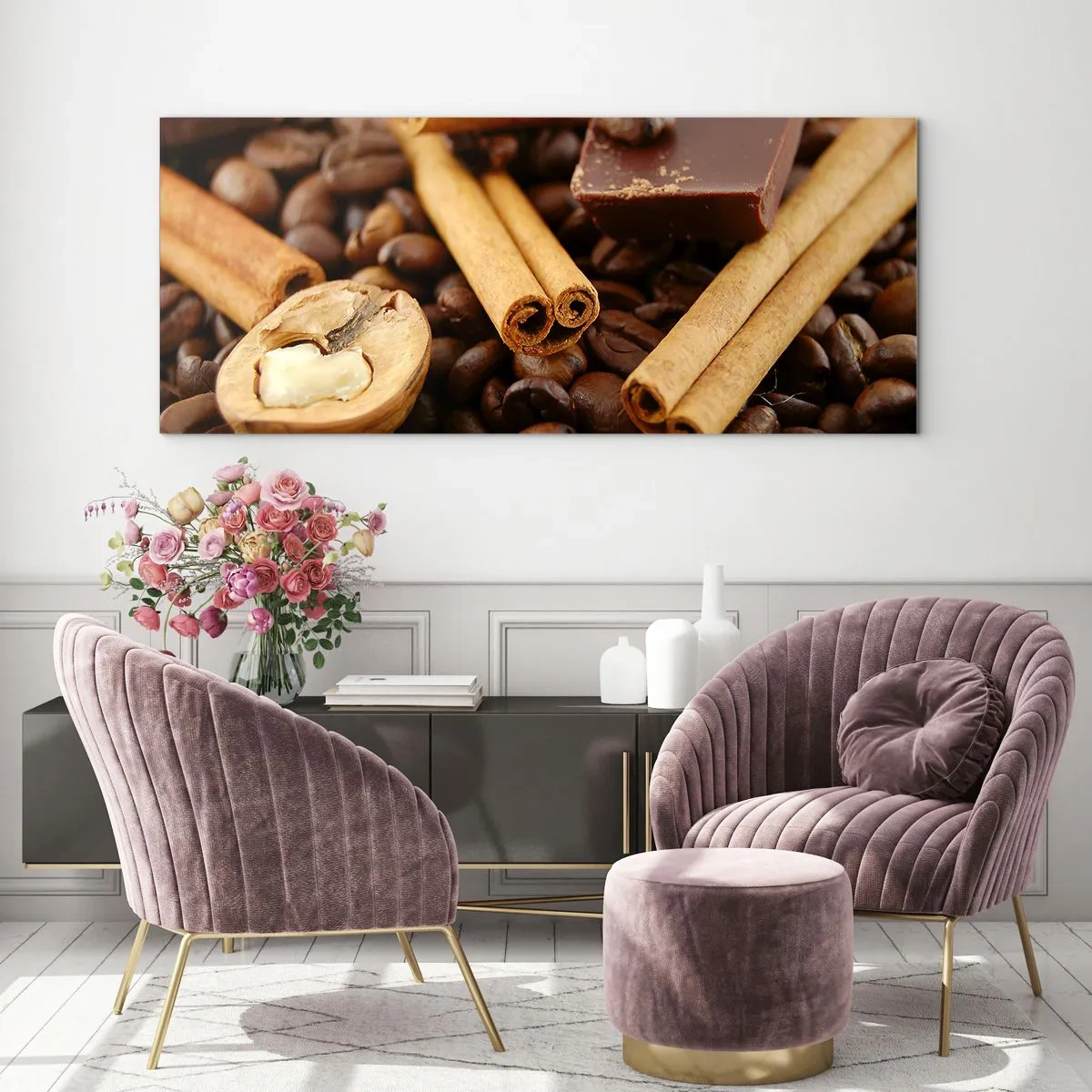 Impression sur verre - Image sur verre - Concert d'aromates - 90x30 cm