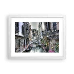 Affiche dans un cadre blanc - Poster - Pendant des siècles dans une réflexion silencieuse - 40x30 cm