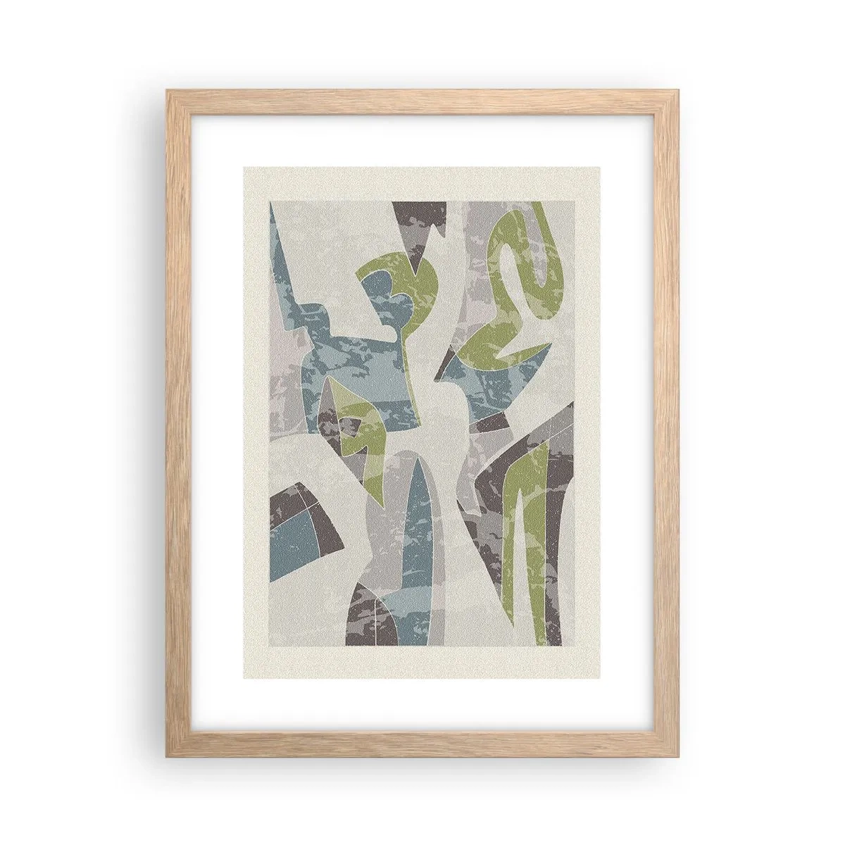 Affiche dans un chêne clair - Poster - Composition derrière la vitre - 30x40 cm