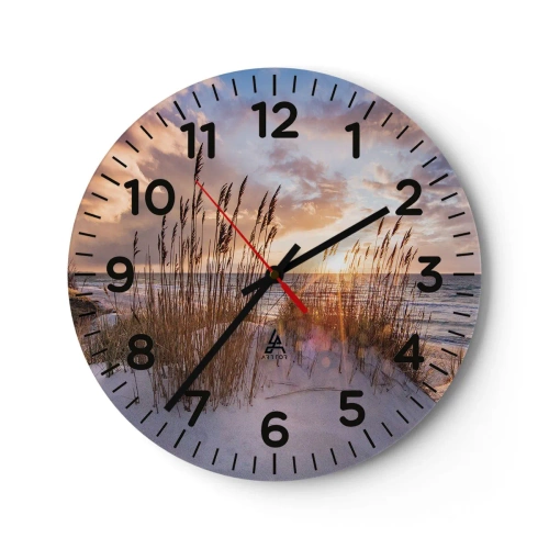 Horloge murale - Pendule murale - Salutations du soleil et du vent - 30x30 cm