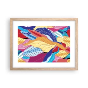 Affiche dans un chêne clair - Poster - Un désordre coloré - 40x30 cm
