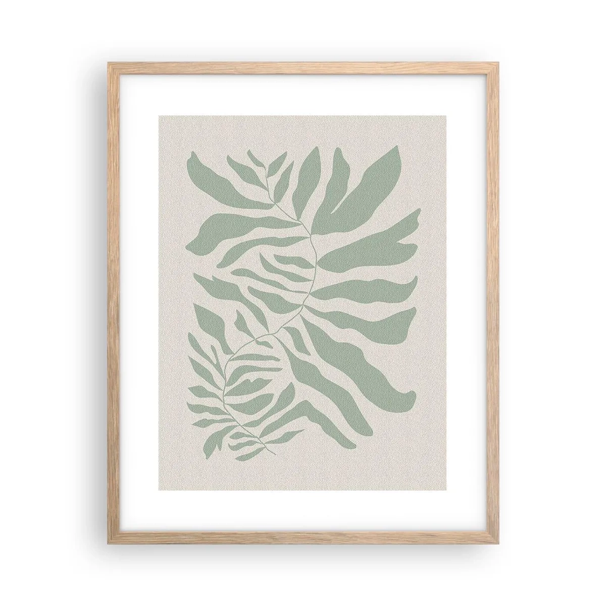 Affiche dans un chêne clair - Poster - Brindille d'émeraude - 40x50 cm