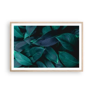 Affiche dans un chêne clair - Poster - le vert lui-même - 91x61 cm