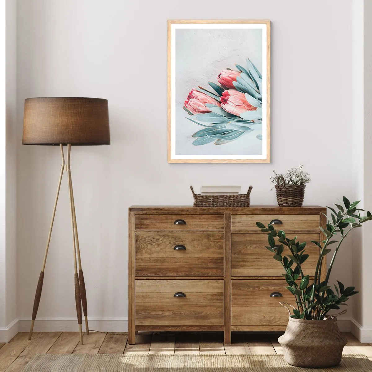 Affiche dans un chêne clair - Poster - Honte de leur propre beauté - 40x50 cm