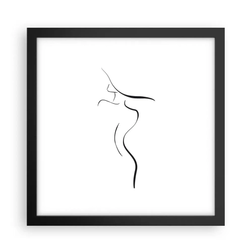 Affiche dans un cadre noir - Poster - Insaisissable comme une vague - 30x30 cm