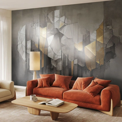 Papier Peint Photo Premium Canvas - Composition de glace et de lumière - Abstraction, Morceau, Art Déco - 250x175 cm