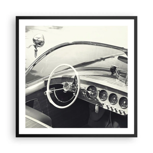 Affiche dans un cadre noir - Poster - Temps pour riche - 60x60 cm