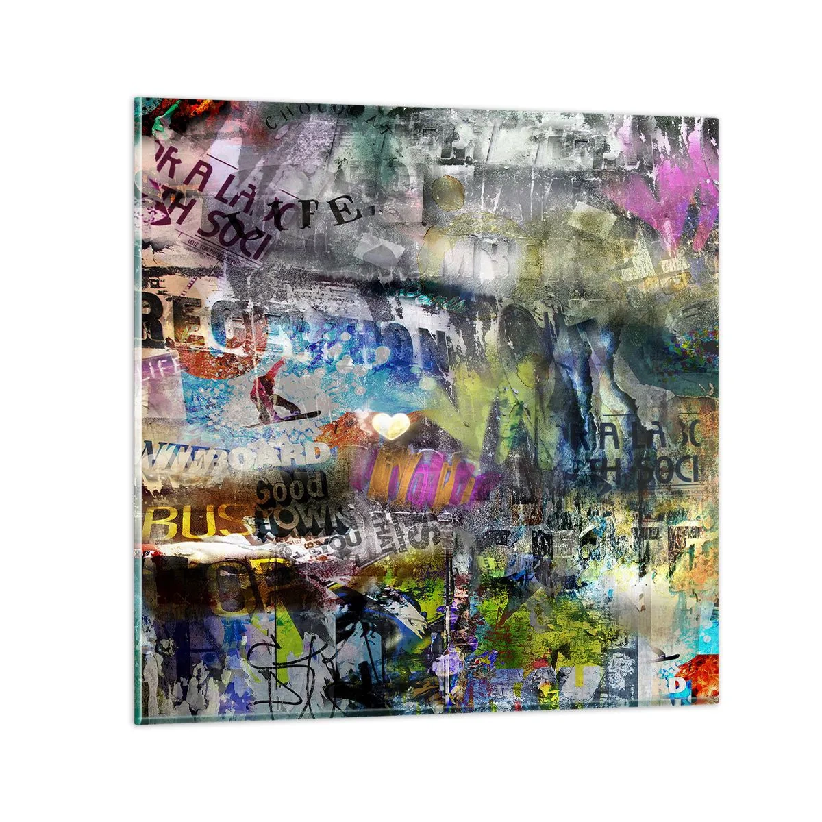 Impression sur verre - Image sur verre - Collage de souvenirs - 50x50 cm