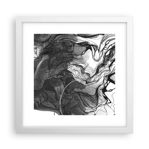 Affiche dans un cadre blanc - Poster - Emmêlé dans les rêves - 30x30 cm