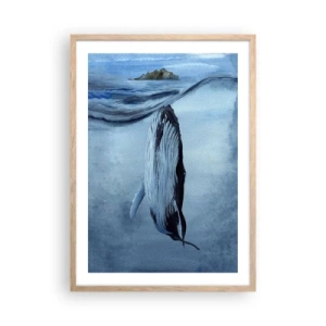 Affiche dans un chêne clair - Poster - Deux mondes nordiques - 50x70 cm