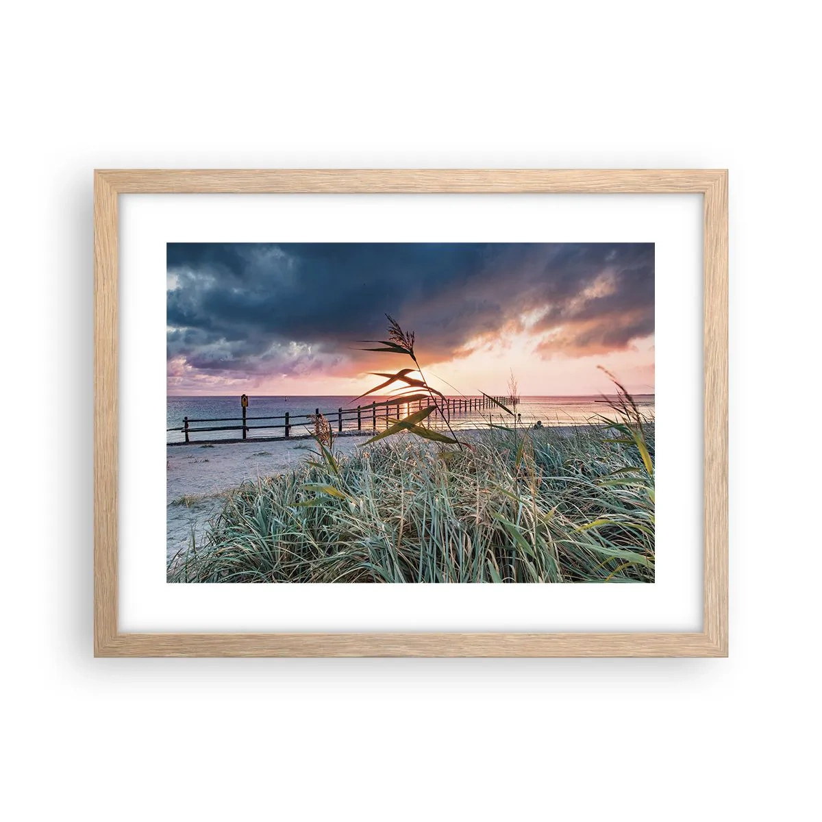 Affiche dans un chêne clair - Poster - Ça ne passe pas avec le vent - 40x30 cm