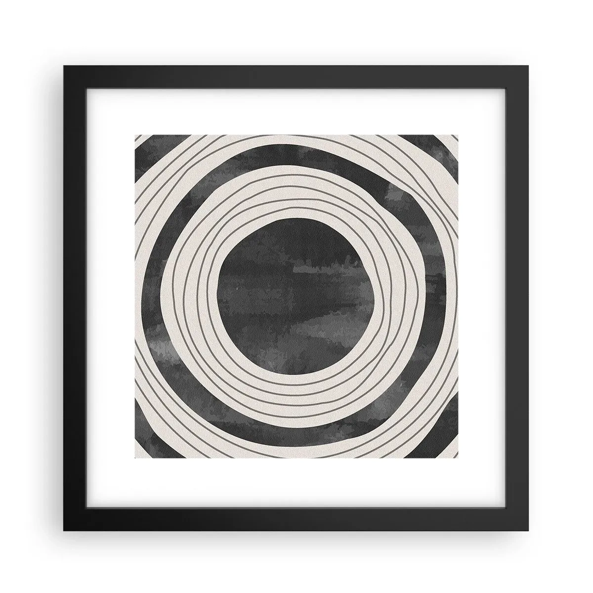 Affiche dans un cadre noir - Poster - Droit au but - 30x30 cm