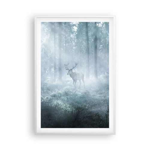 Affiche dans un cadre blanc - Poster - Visite matinale du domaine - 61x91 cm