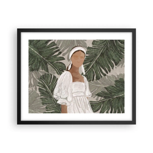 Affiche dans un cadre noir - Poster - Portrait exotique - 50x40 cm