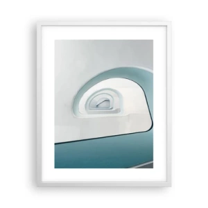 Affiche dans un cadre blanc - Poster - Au profondeur du bleu - 40x50 cm