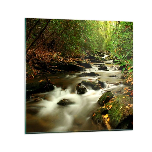 Impression sur verre - Image sur verre - Comme de l'argent liquide - 30x30 cm