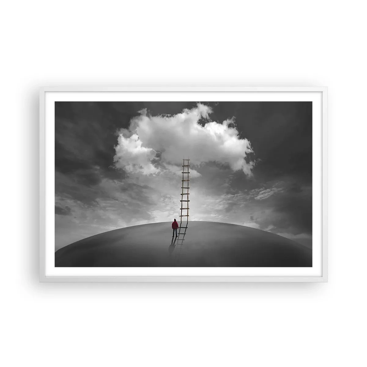 Affiche dans un cadre blanc - Poster - Tout est possible - 91x61 cm