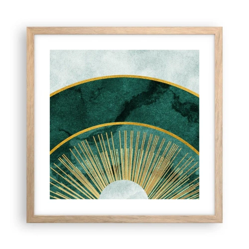 Affiche dans un chêne clair - Poster - Un autre système solaire - 40x40 cm