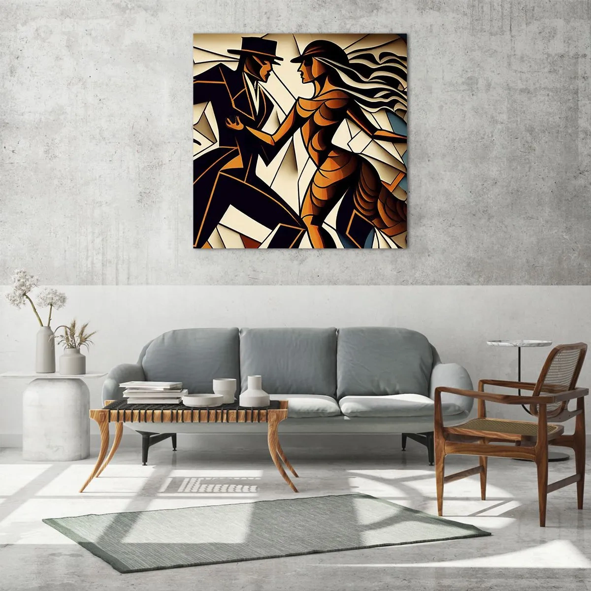 Impression sur verre - Image sur verre - Danse de passion et de volupté - 30x30 cm
