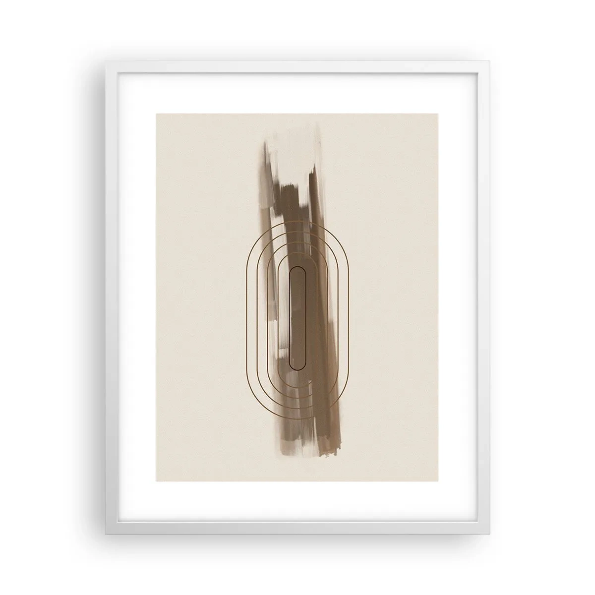 Affiche dans un cadre blanc - Poster - Parfum de gris - 40x50 cm