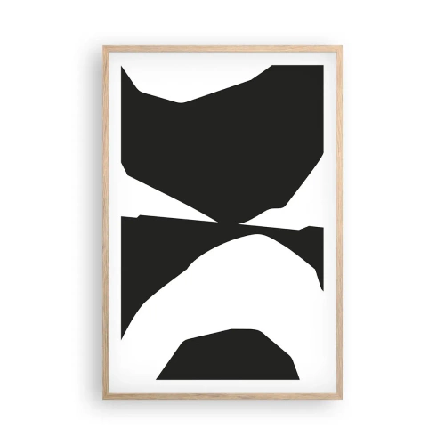Affiche dans un chêne clair - Poster - Positif négatif - 61x91 cm