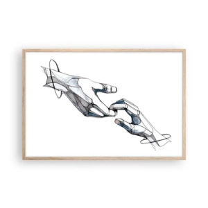 Affiche dans un chêne clair - Poster - Un bon geste - 91x61 cm