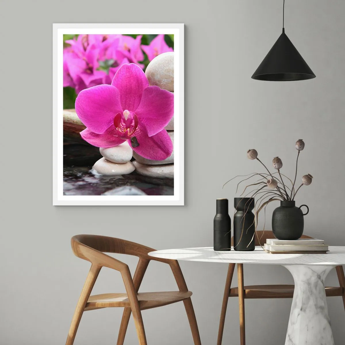 Affiche dans un cadre blanc - Poster - Tu te reposes déjà - 70x100 cm